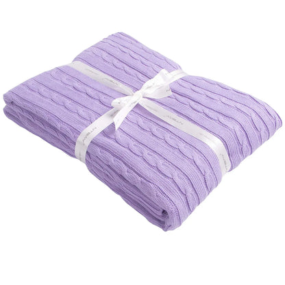 100% Cotton Cable Knit Toddler Blanket