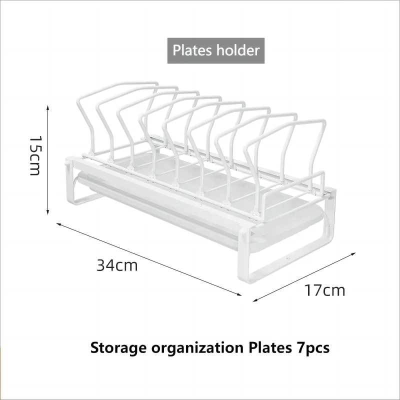 Dish Drain Shelf Stackable Drawer Bowls and Plates
