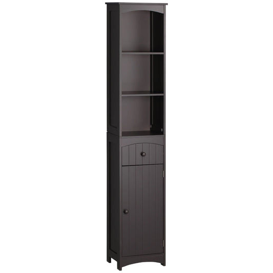 Tall Bathroom Free Standing Cabinet W/ Shelves