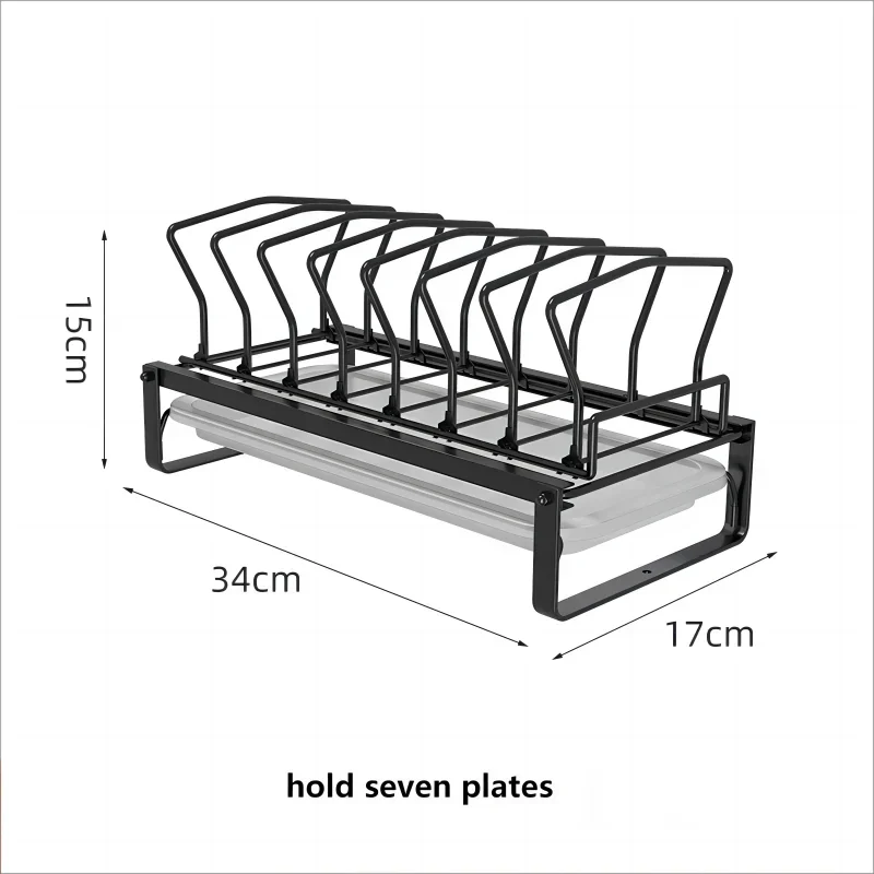 Dish Drain Shelf Stackable Drawer Bowls and Plates