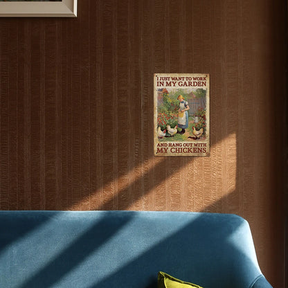 1PC Chicken Metal Tin Sign 7.8 X 11.8 Inches