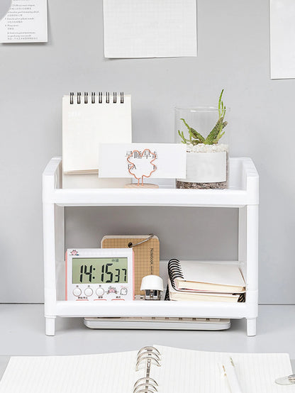 1pc Desktop Double-layer Storage Rack