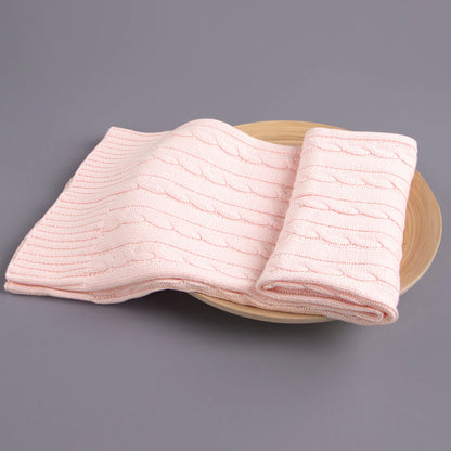 100% Cotton Cable Knit Toddler Blanket
