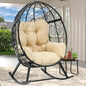 Wicker Rattan Rocking Egg Chair