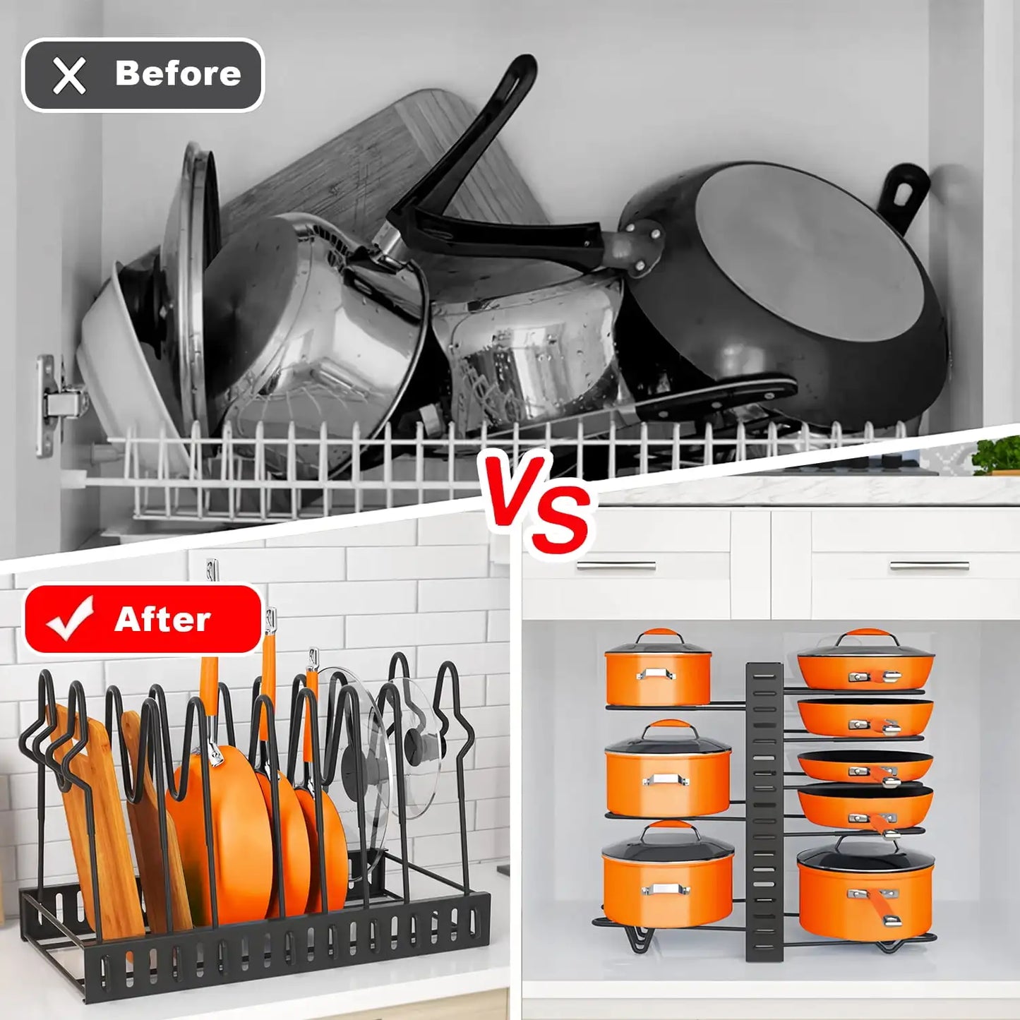 8-layer Storage Rack for Pots and Pans