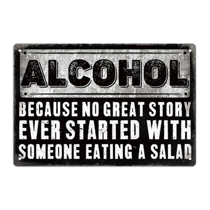 1PC Alcohol Decor Metal Sign