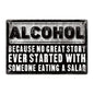 1PC Alcohol Decor Metal Sign